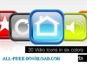 30 Free Vidro Icon Vector pack in six colors