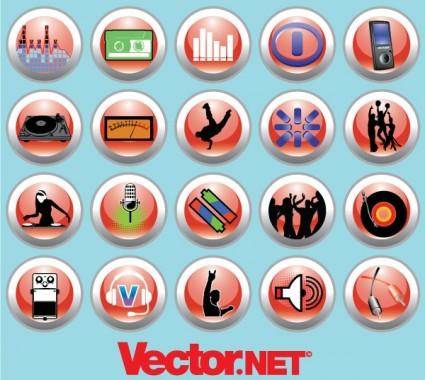 Free Vector Music & Nightlife Icon Set