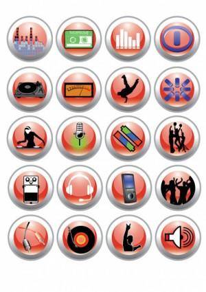 Free Vector Music and Nightlife Icon Set