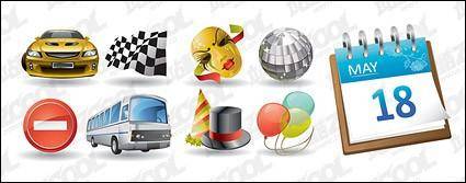 Automotive entertainment calendar icon vector material