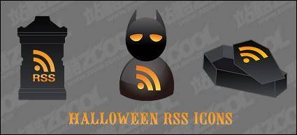 Halloween rss icon vector material