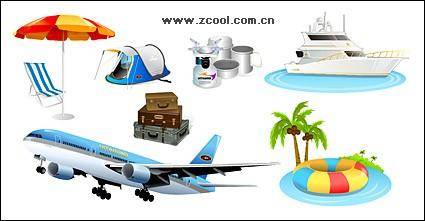 Tourism travel icon vector material