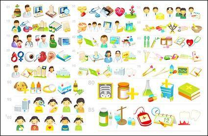 Medical hospital icon vector material