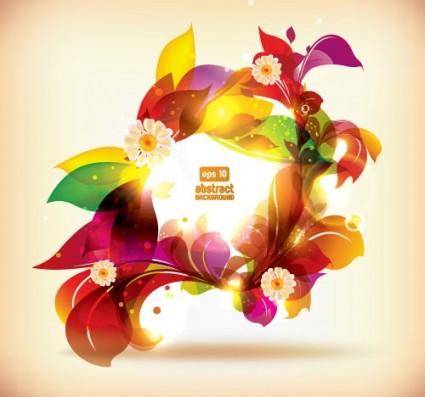 Dream of flowers vector background 3