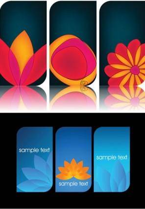 Simple flower card background vector