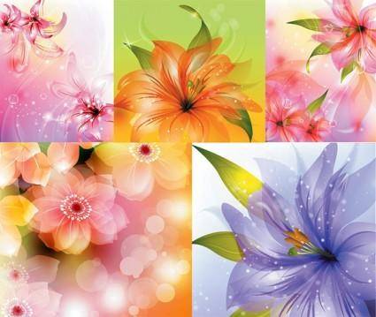 Beautiful flowers vector background