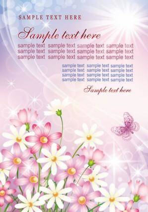 Colorful flowers background 03 vector