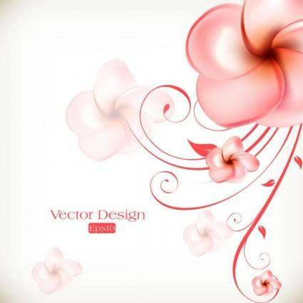 Beautiful flowers background 01 vector