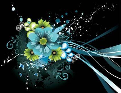 The trend of flowers vector