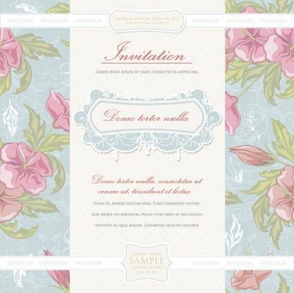 European classical vector flowers cover 1