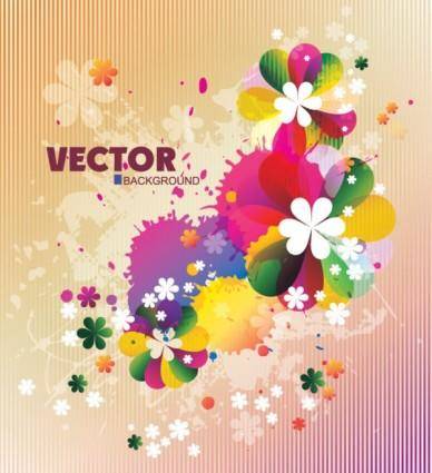 Gorgeous flowers shading 02 vector