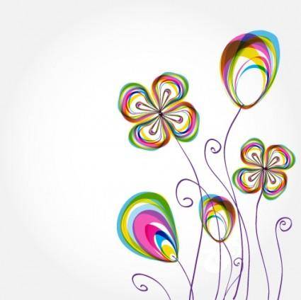 Colorful flowers background pattern 02 vector