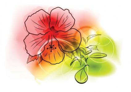 Colorful flowers background vector