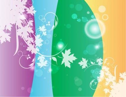 Swirly Flower Colors Vector