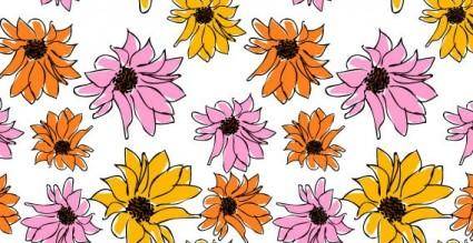 Free seamless flower pattern