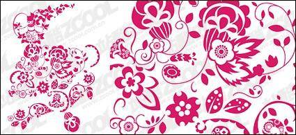 Chinese paper-cut style pattern vector