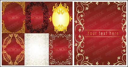 Lace border vector material
