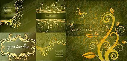 Gorgeous fashion pattern vector material