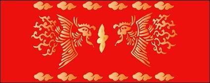 Chinese classical pattern vector phoenix abstract