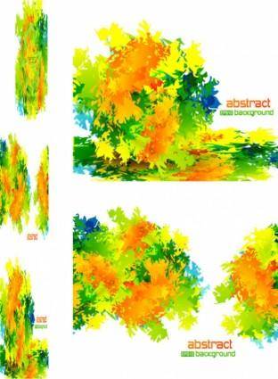 Vector abstract background texture leaves