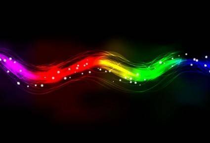 Blurry Abstract Neon Spectrum Light Effect Background