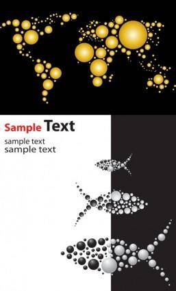 Vector graphics composed of dots