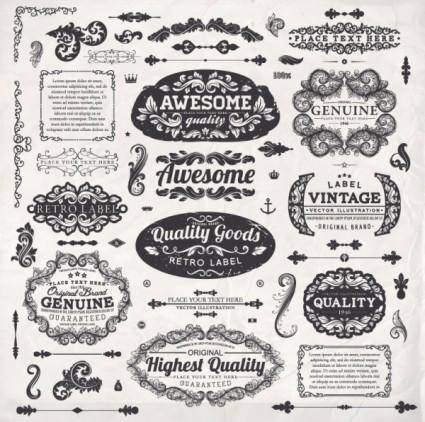Classic lace pattern 03 vector