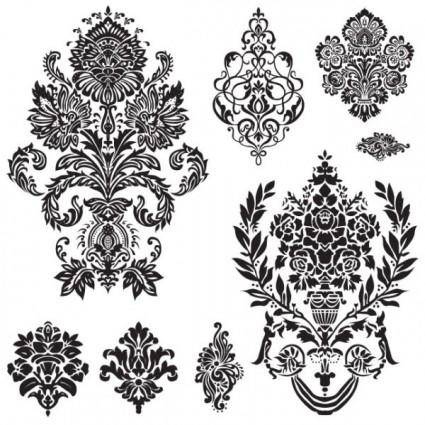 Black and white patterns 01 vector