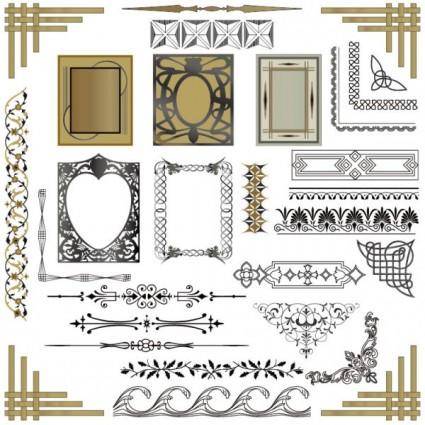 Classic lace pattern 05 vector