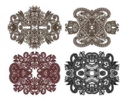Classic decorative patterns elements 01 vector