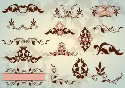 Classic lace pattern 01 vector