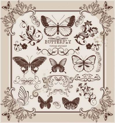 Butterfly pattern 2 vector