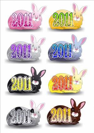 2011 rabbit pattern vector