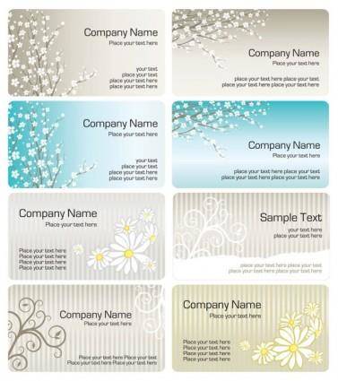 Fine pattern business card template 01 vector