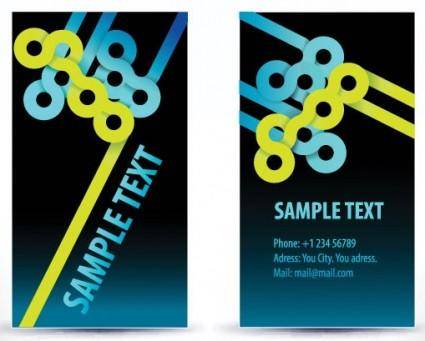 Simple pattern business card template 01 vector