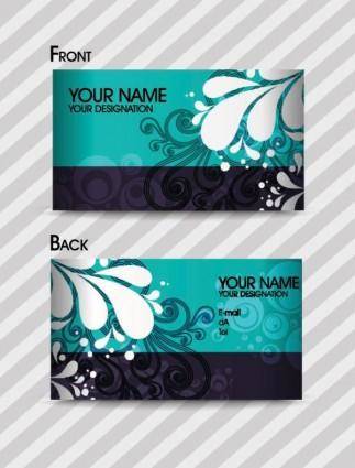 Fashion pattern business card template 01 vector