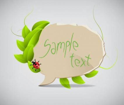 Leaves the dialog box 01 vector