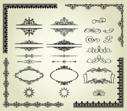 Europeanstyle lace pattern 03 vector