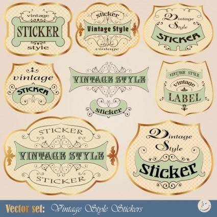 Europeanstyle lace tag 01 vector