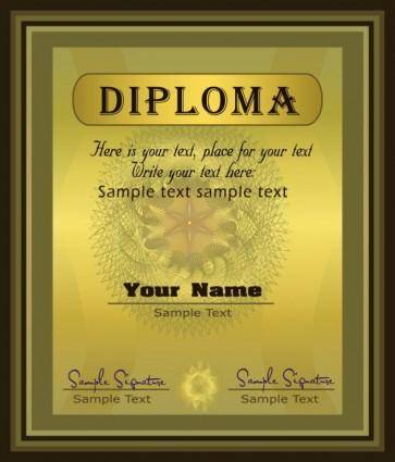 Gorgeous diploma certificate template 04 vector
