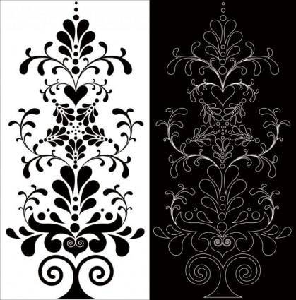 Black and white patterns 01 vector