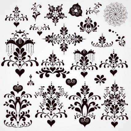 Black and white patterns 02 vector