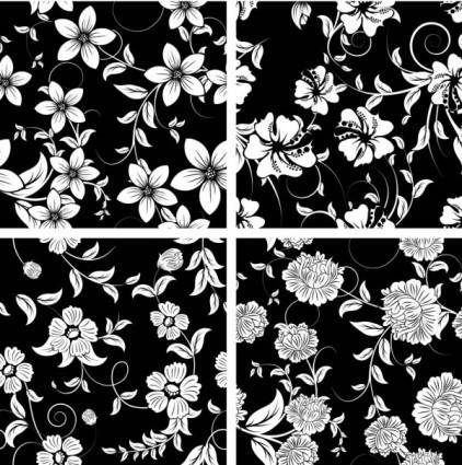 Classic traditional black and white pattern 03 vector