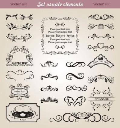 European classic lace pattern 01 vector