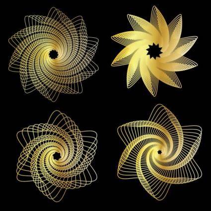 Rotating spiral pattern 01 vector