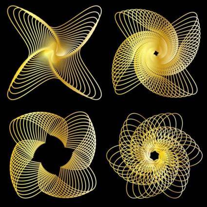 Rotating spiral pattern 02 vector