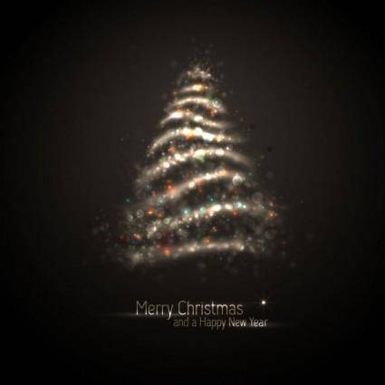 Exquisite halo christmas tree 04 vector