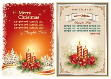 Beautiful christmas cards vector