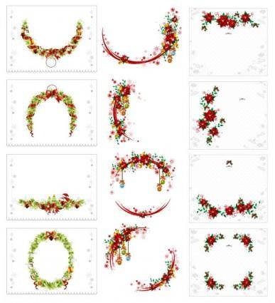 Vector christmas wreath collection