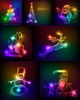 Symphony of light christmas vector graphics